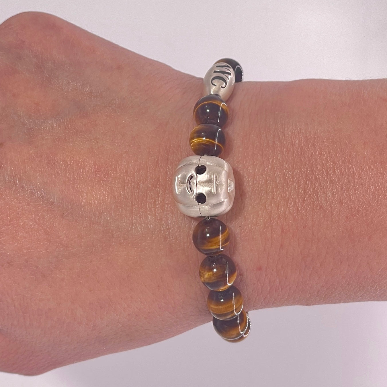 925 Sterling Silver Smily Pumpkin Charm