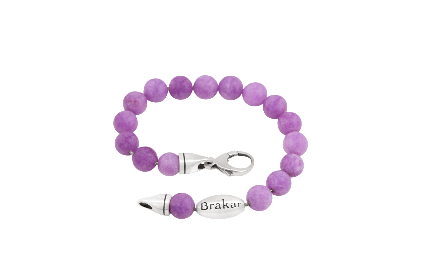 925 Sterling Silver Purple Amethyst Bracelet with Charm