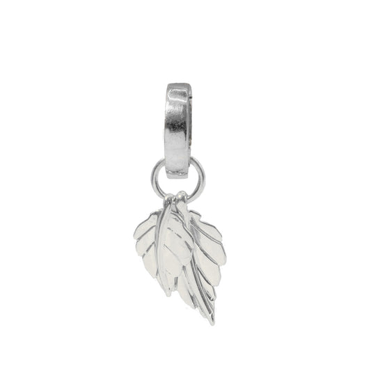 925 Sterling Silver Dangling Leaves Charm