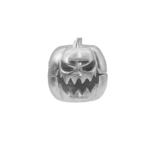 925 Sterling Silver Scary Pumpkin Charm