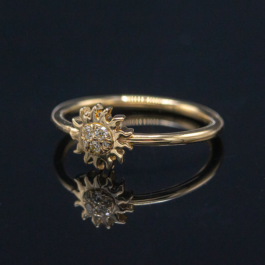 Sun Fire Ring 14K Gold